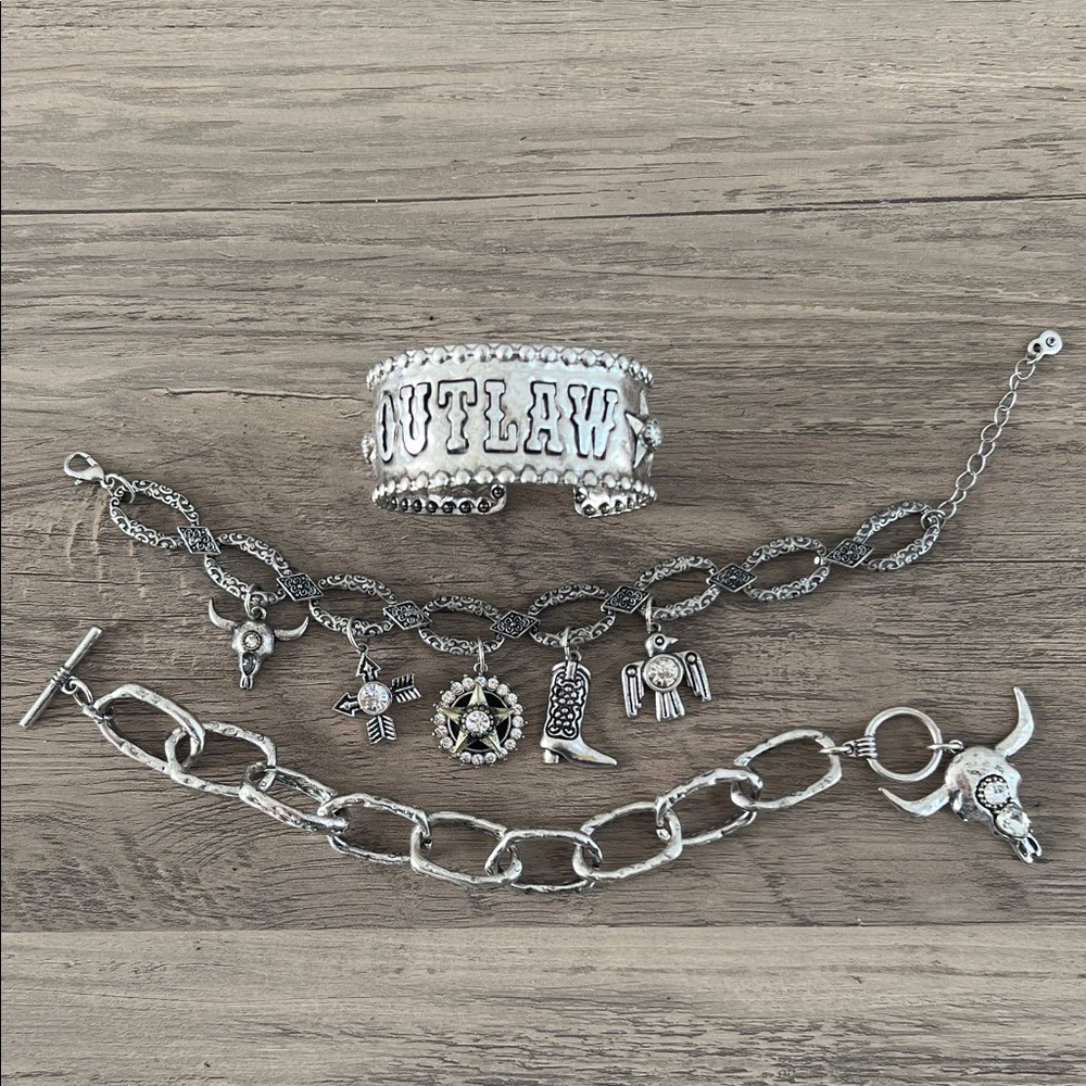 Idyllwind Silver Charm Bracelets Set - image 1